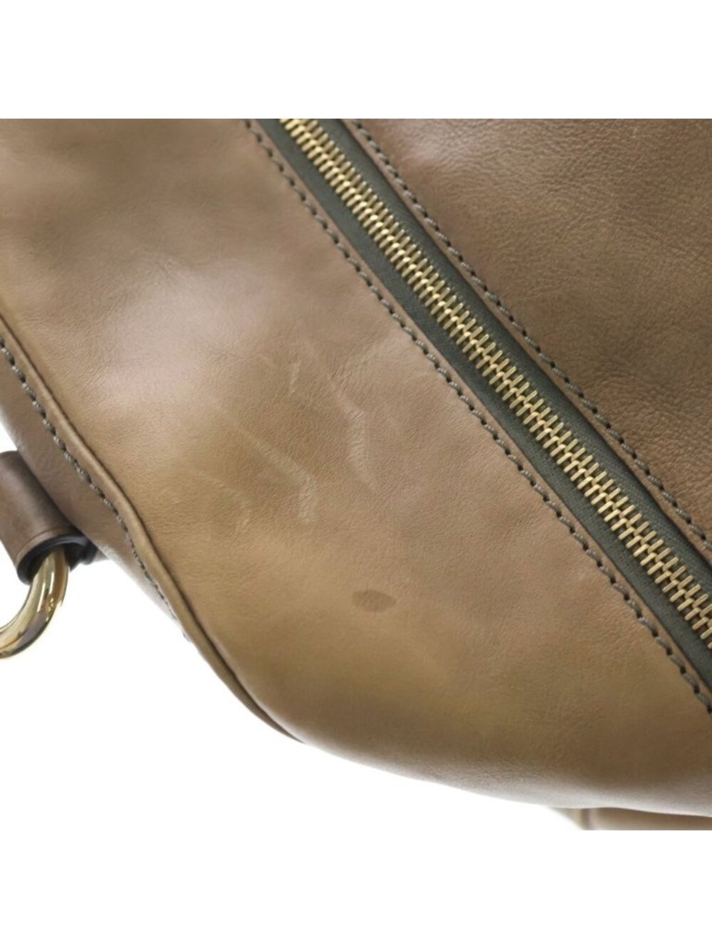 Celine Boogie Boston Bag Beige Brown Leather Gold - Picture 7 of 7